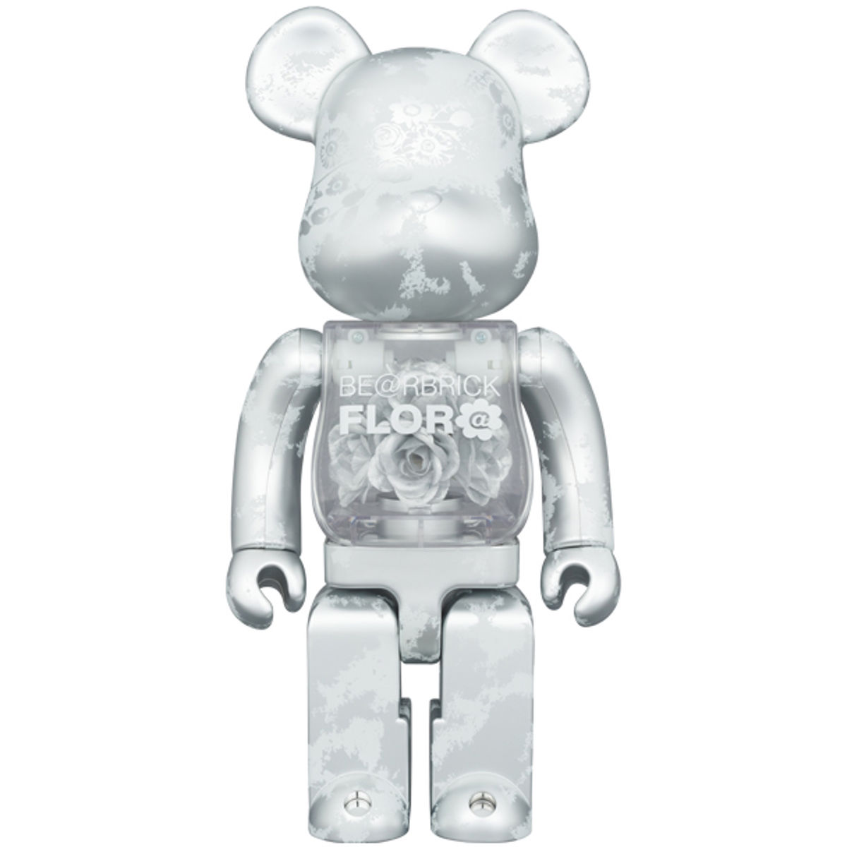 400% Silver Flor@ Bearbrick