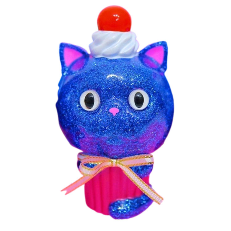 Blue Glitter Exotic Cat by Aya Takeuchi