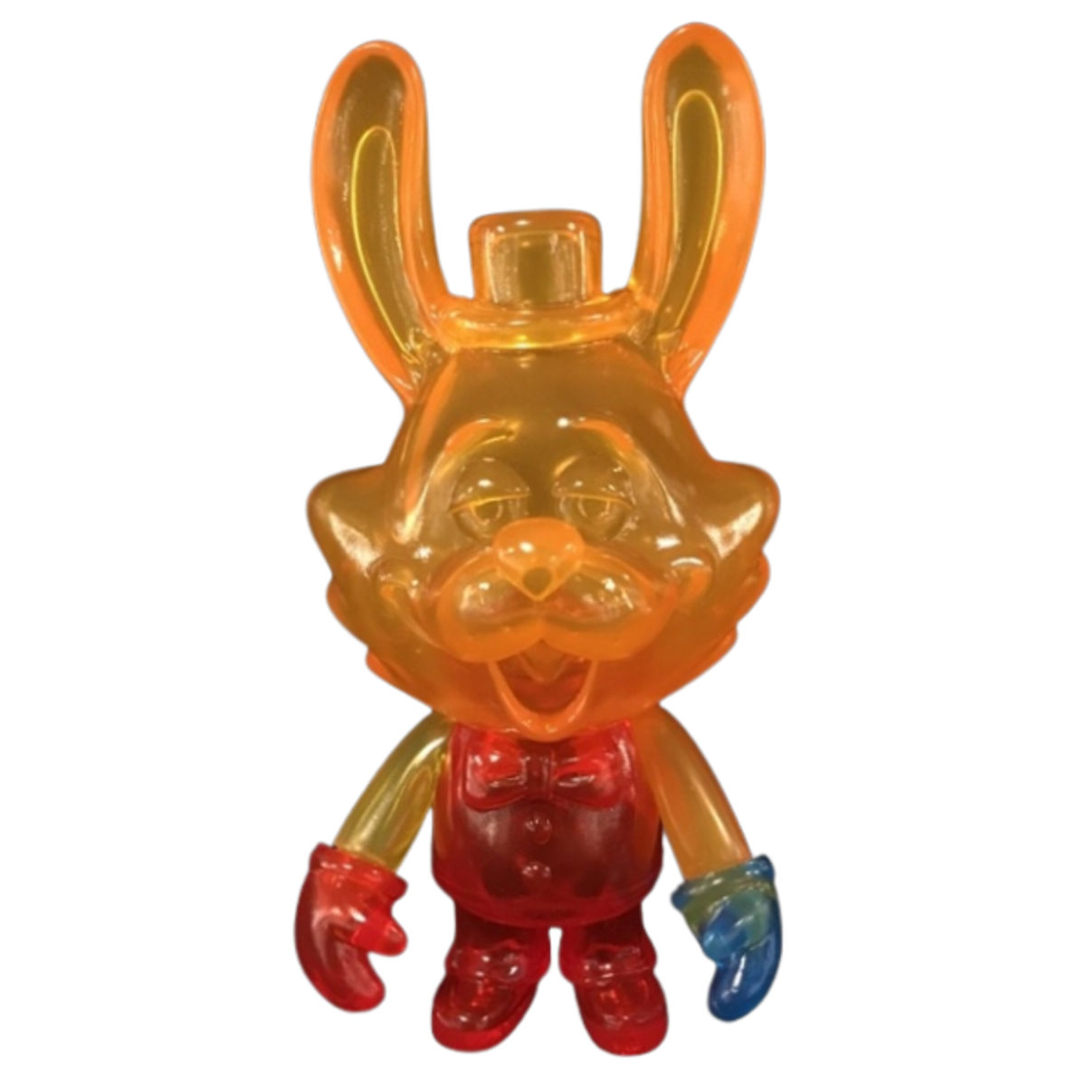 Clear Orange Red Swing Bunny