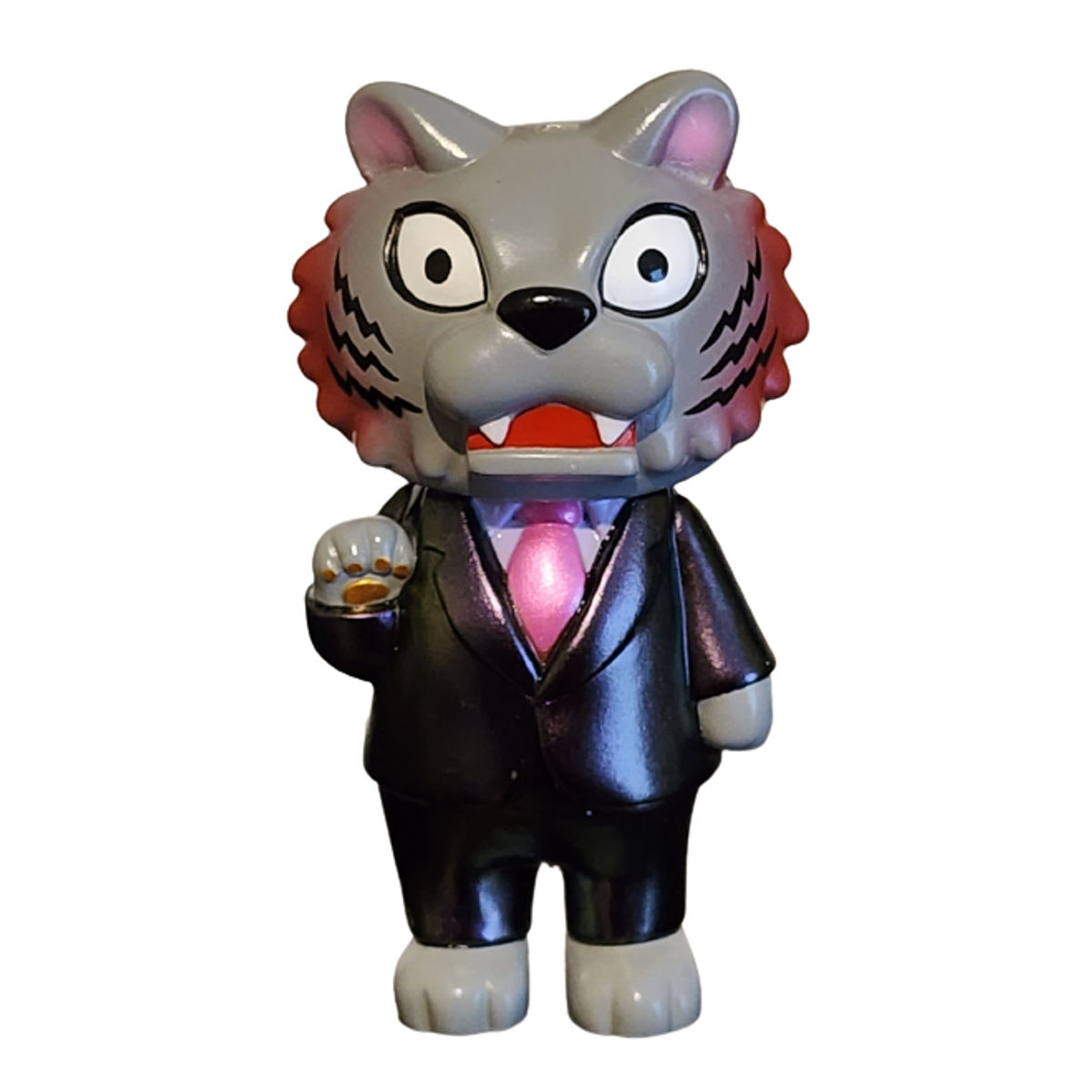 Dark Blue Pink Tie Tiger Boss