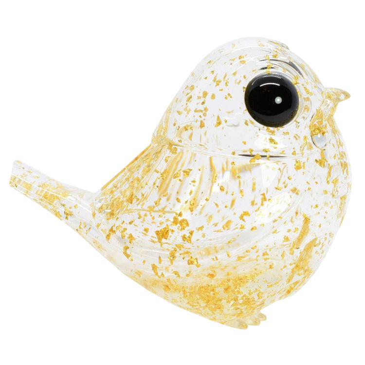 Clear 22 Carat Gold Leaf Jumbo Robin by Muffinman (Malte Fulda)
