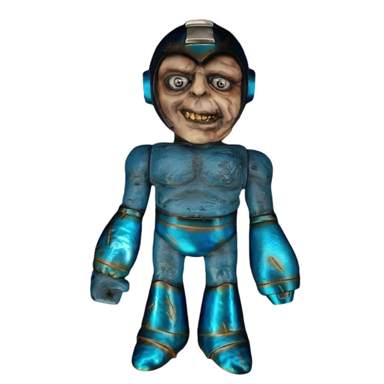 Metallic Blue Crack-man by Joe Serpico