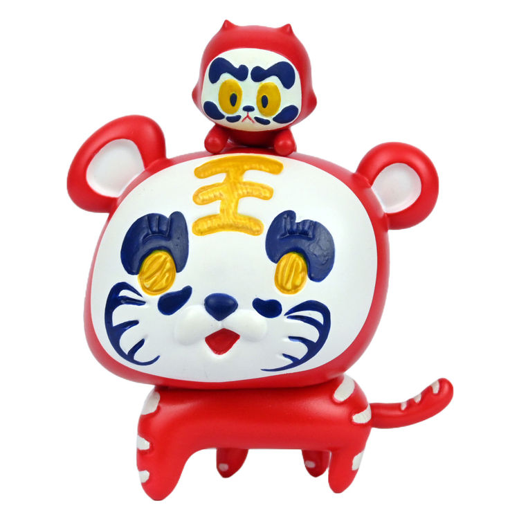 Yuurei Neko Sama Daruma Moon Tiger by Michael Chuah