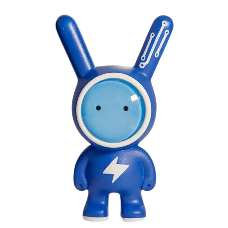 Blue Power Up Space Rabbit by Space Rabbit Studio