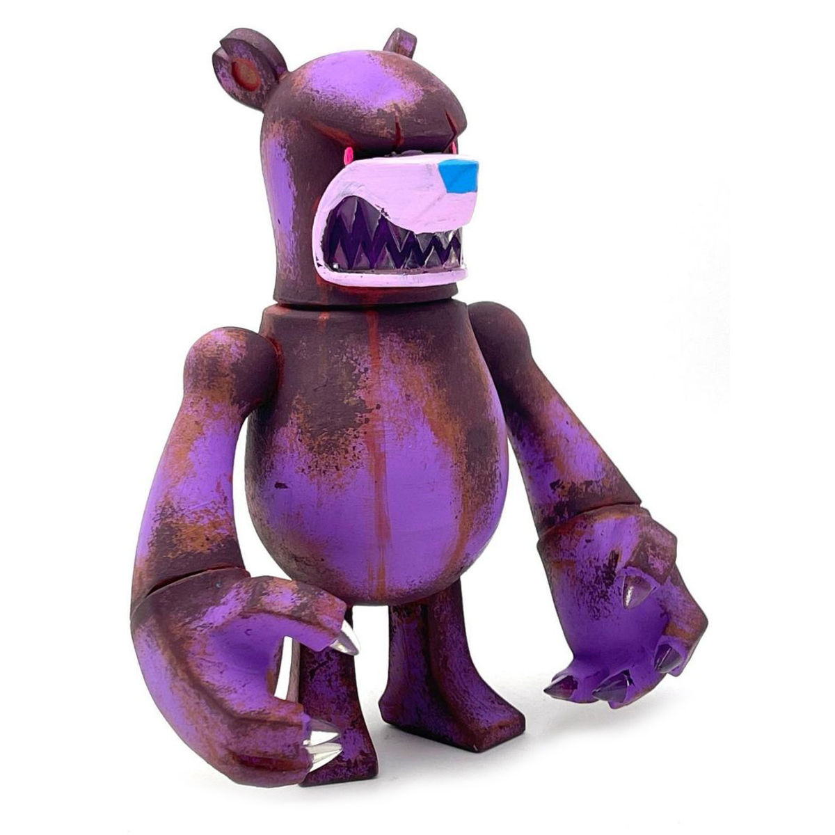 Knuckle Bear (open mouth) Purple Rust