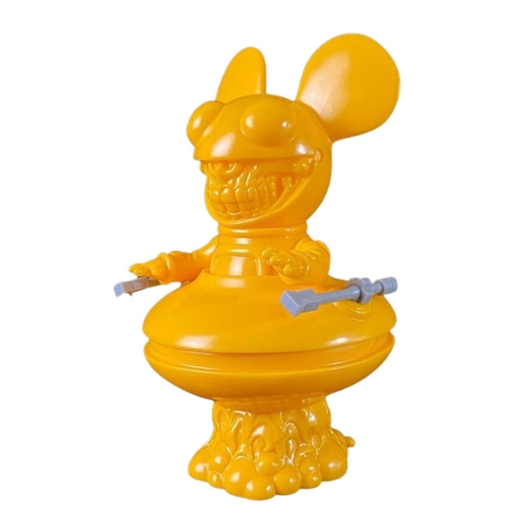 Unpainted Orange Deadmau5 Grin by Ron English