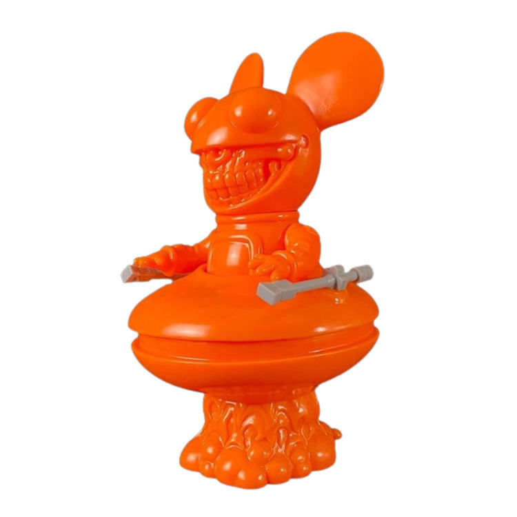 Unpainted Red Deadmau5 Grin by Ron English
