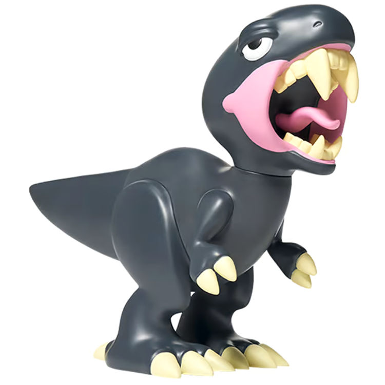10" Black Raptor Vinyl Toy by Elbo Glass