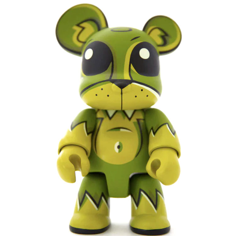 8" Green Toxic Swamp Bear Qee by Joe Ledbetter