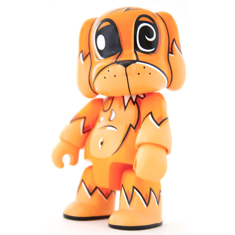 8" Orange Toxic Swamp Dog Qee by Joe Ledbetter