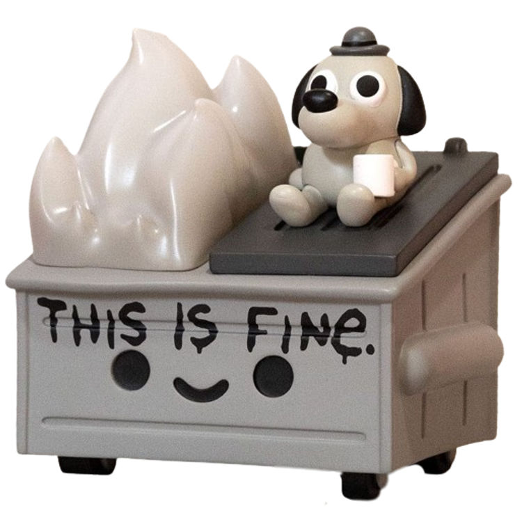 Newsprint This is Fine Dumpster Fire by 100% Soft