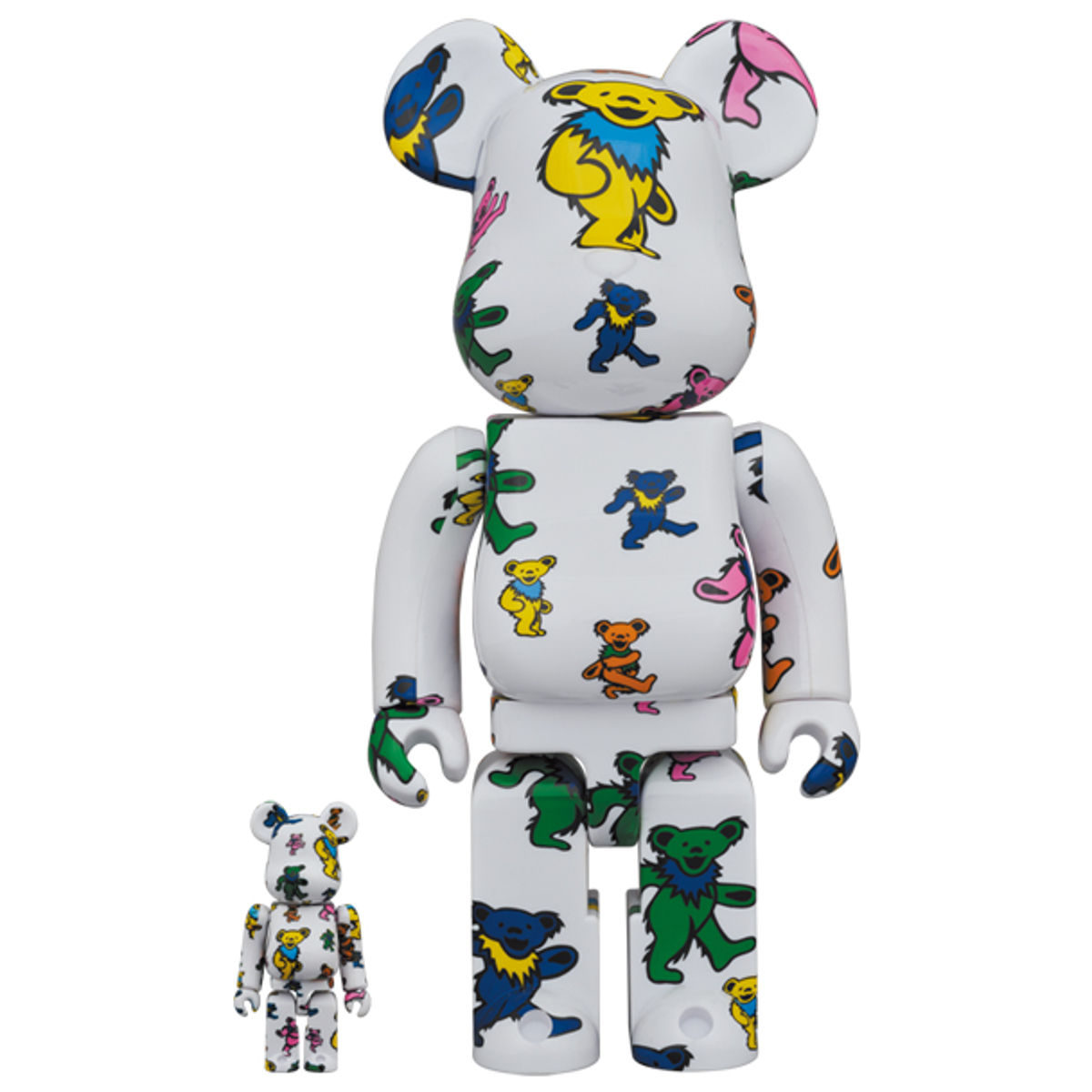 100% + 400% Dancing Bear Pattern Grateful Dead Bearbrick