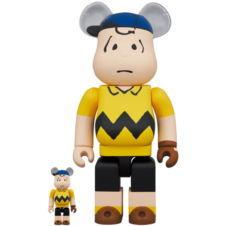 100% + 400% New York Mets Charlie Brown MLB Bearbrick (Set) by Charles M. Schulz