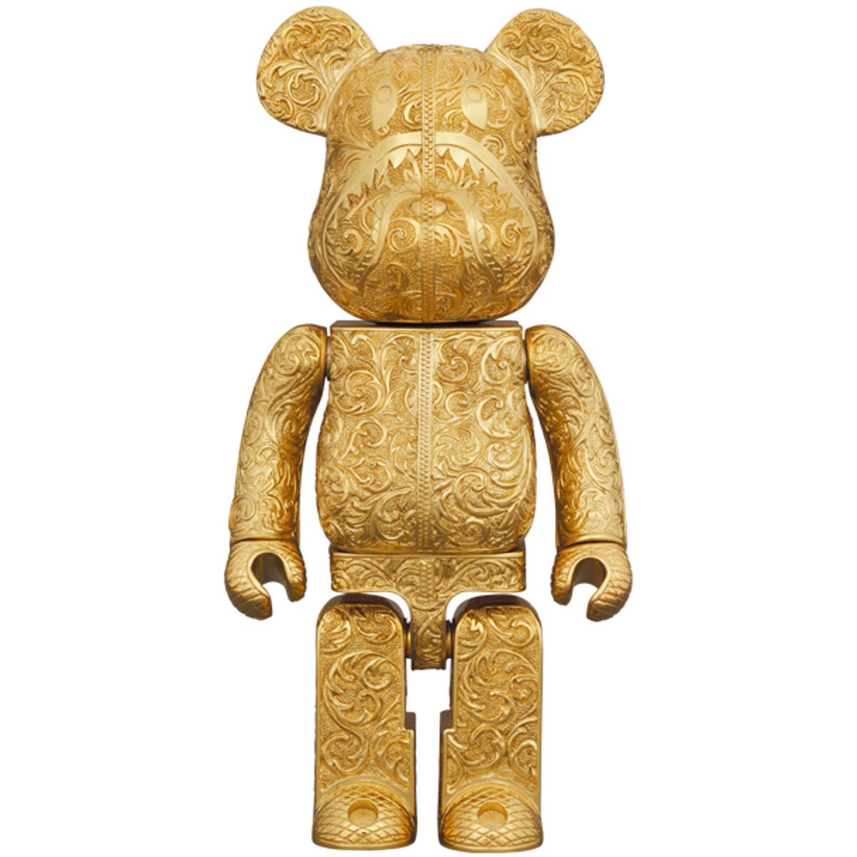 400% Gold BAPE Shark x Royal Selangor Bearbrick