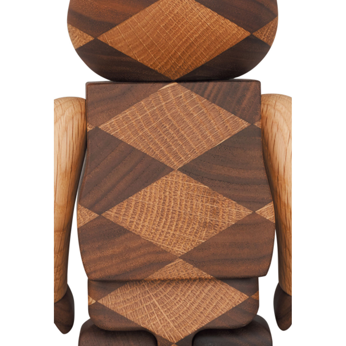 400% Woven Wood Karimoku Bearbrick