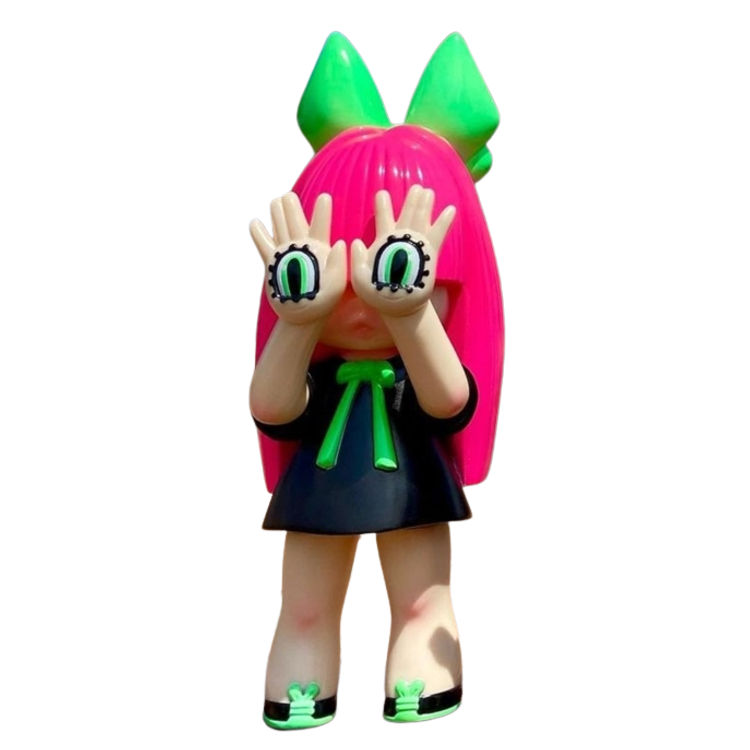 Flouro Pink Green Nigiru-chan by Grape Brain