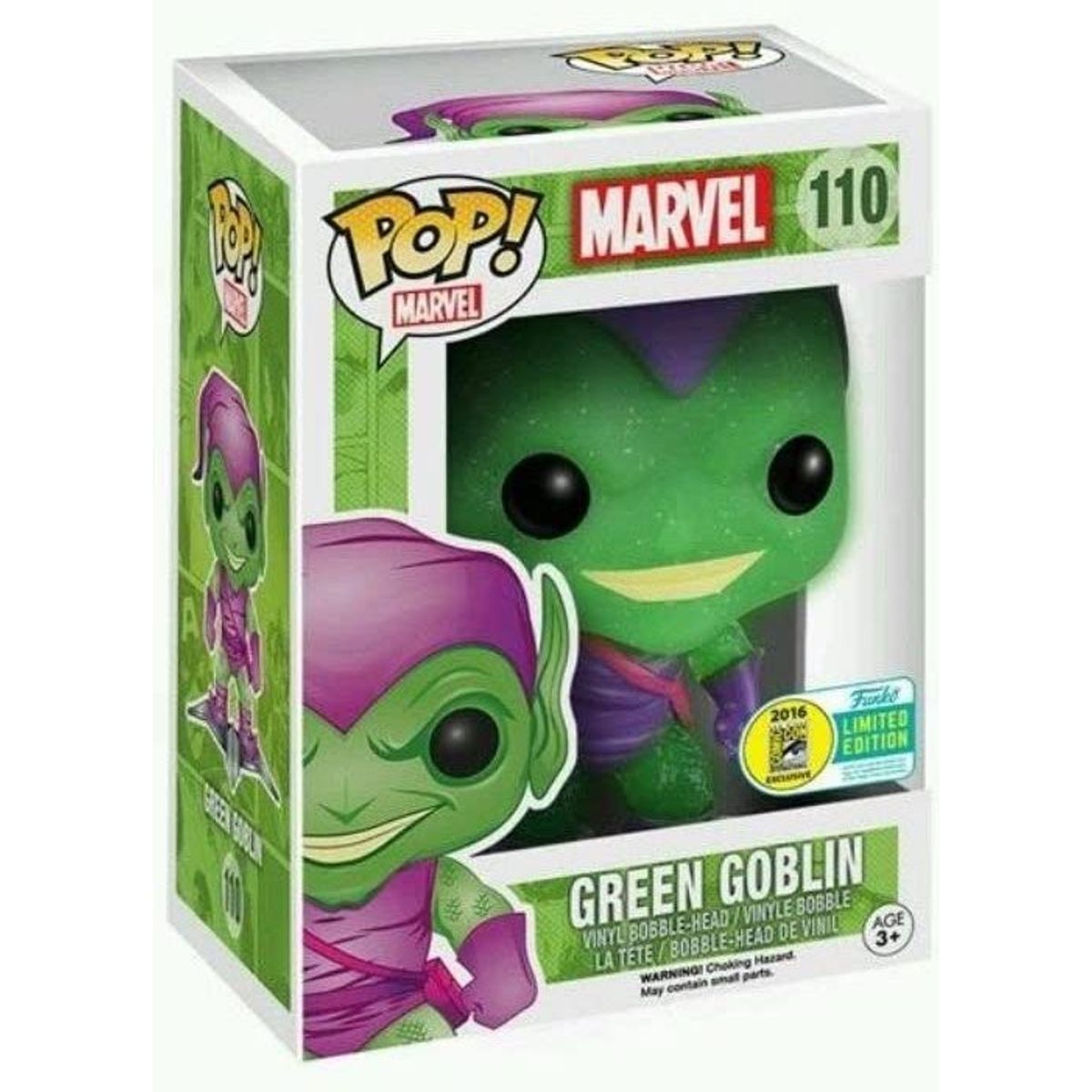 Translucent Glitter Green Goblin with Glider : Marvel [110]