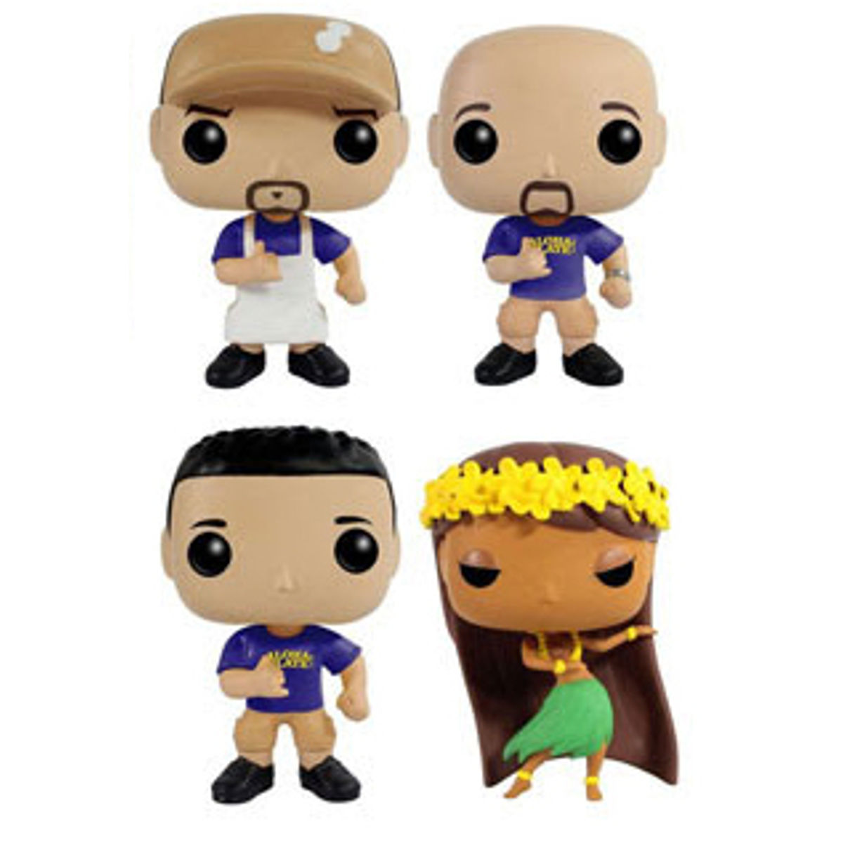 Blue Adam, Lanai, Shawn & Hula Girl : Aloha Plate (4 Pack)