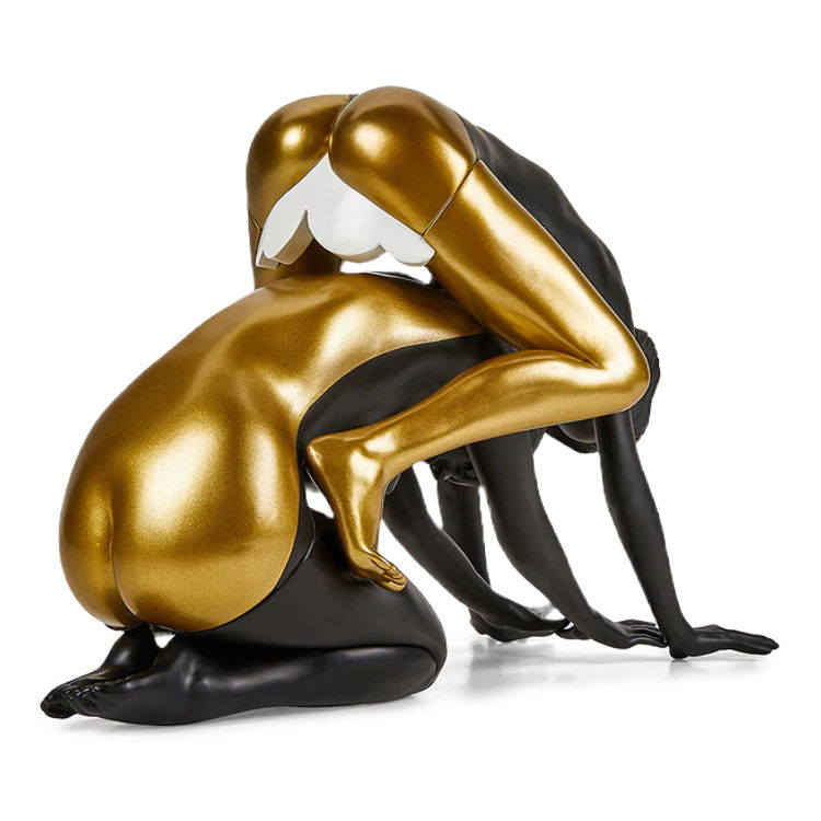Black & Gold Lady Lips (Kidrobot Exclusive) by Ron English