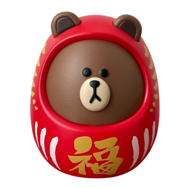 Red Daruma Brown by Line Friends (Kang Byeong Mok)