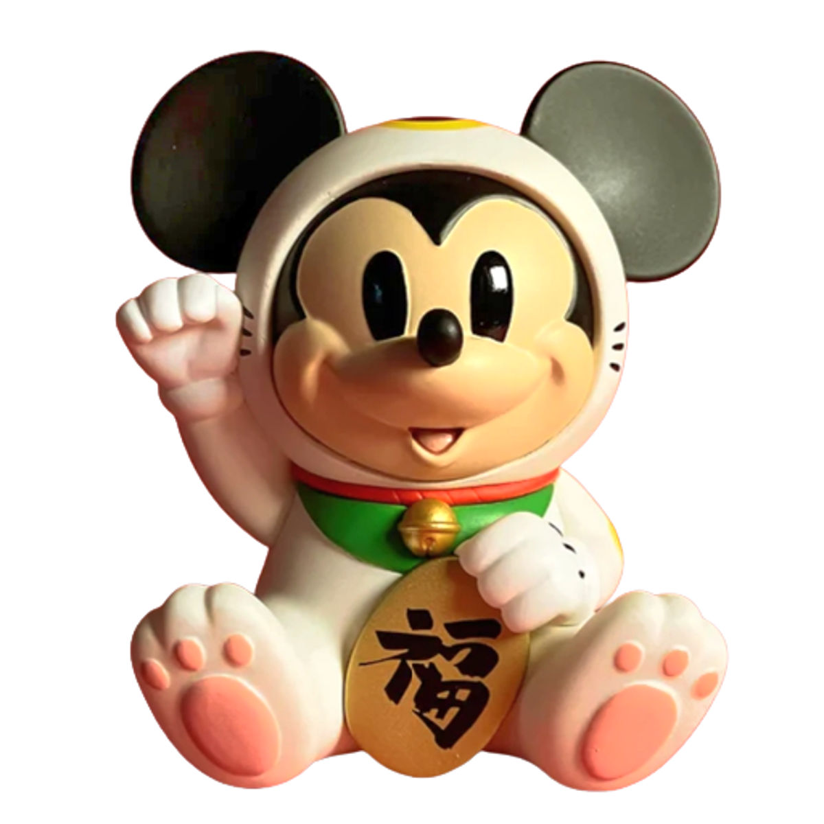 White Mickey Lucky Cat