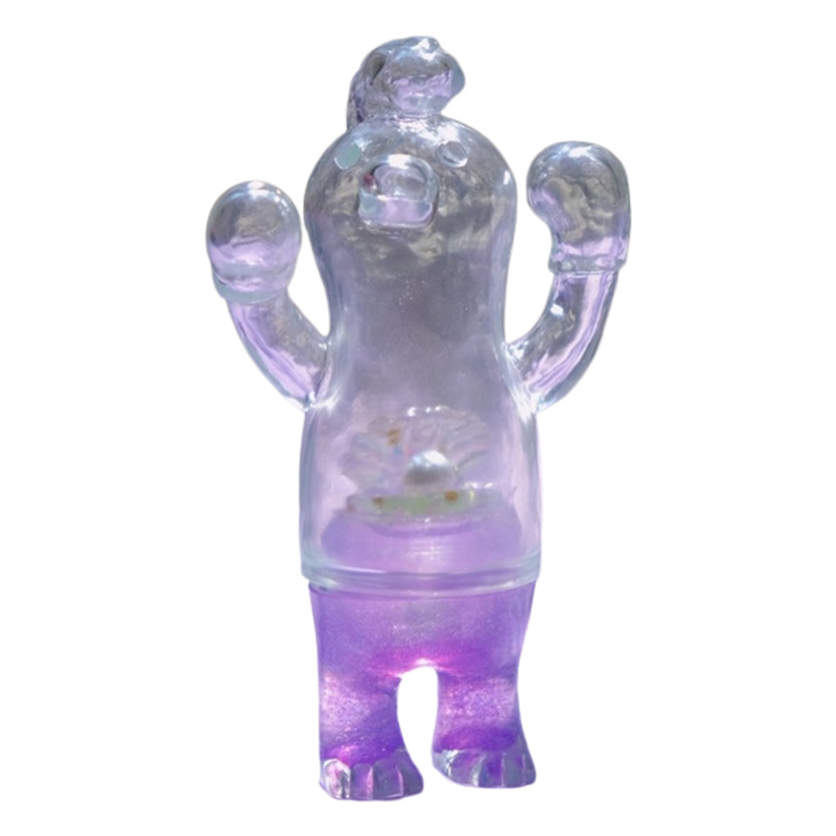 Clear Purple Glitter Fart Mao