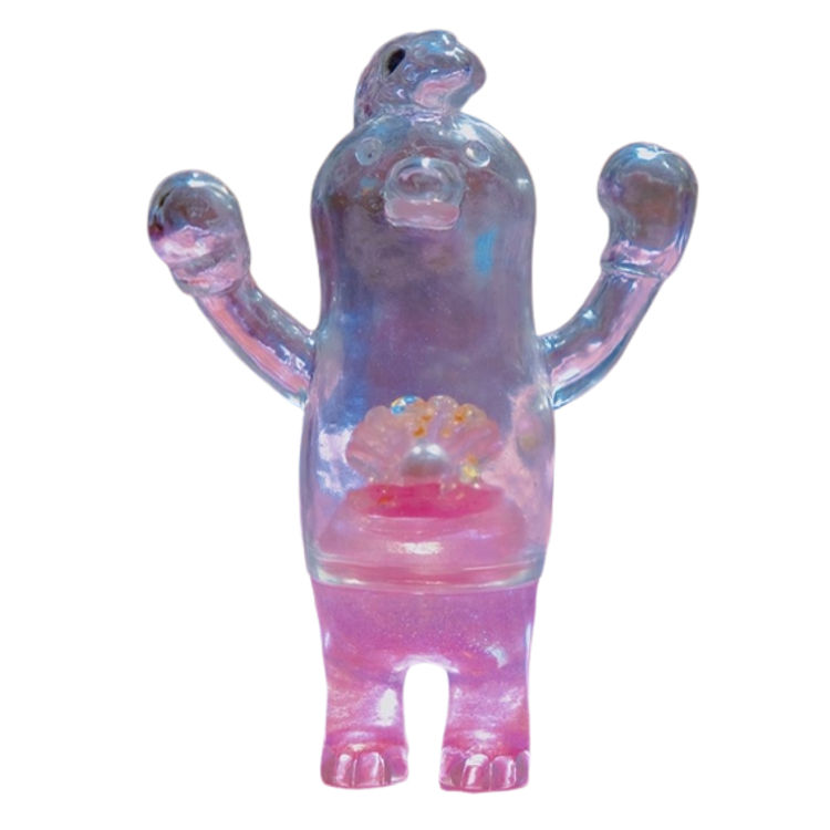Clear Pink Glitter Fart Mao by Zhang Yun Mao
