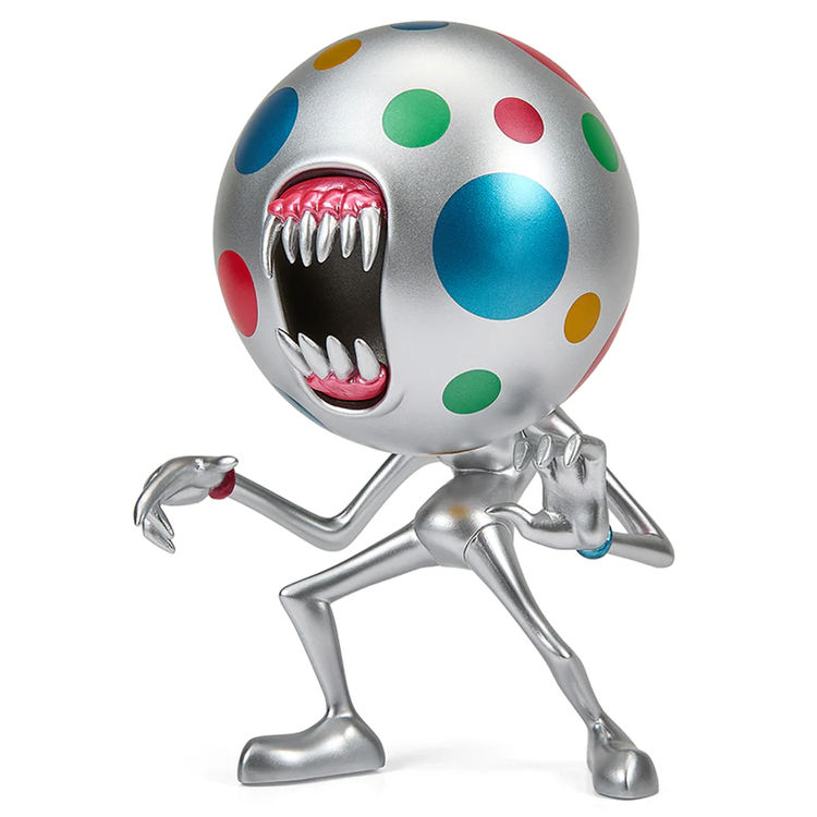 Silver Metallic Jawbreaker (Kidrobot Exclusive) by Alex Pardee