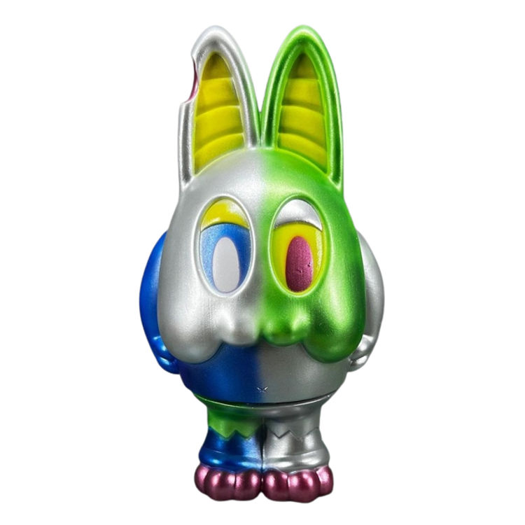 Metallic Green Silver Blue Bonnie by Art Fabula
