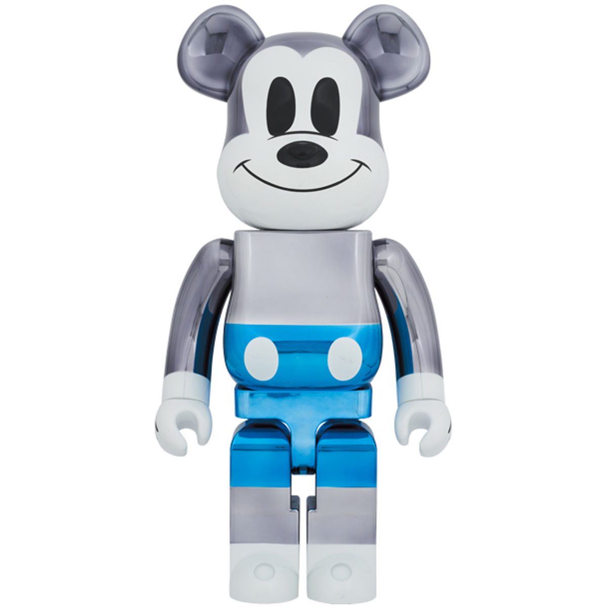 1000% Blue Chrome Mickey Mouse Bearbrick