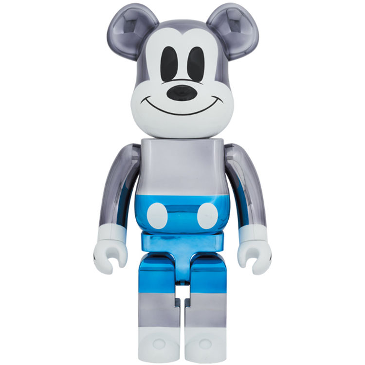1000% Blue Chrome Mickey Mouse Bearbrick by Disney