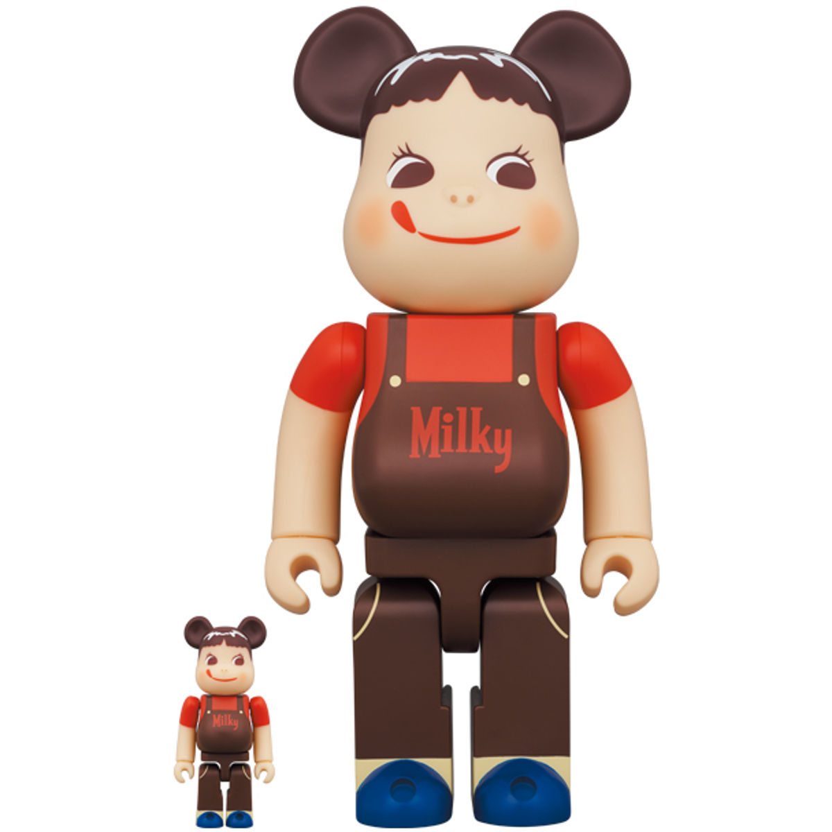 100% + 400% Peko-chan Chocolate Milky Bearbrick
