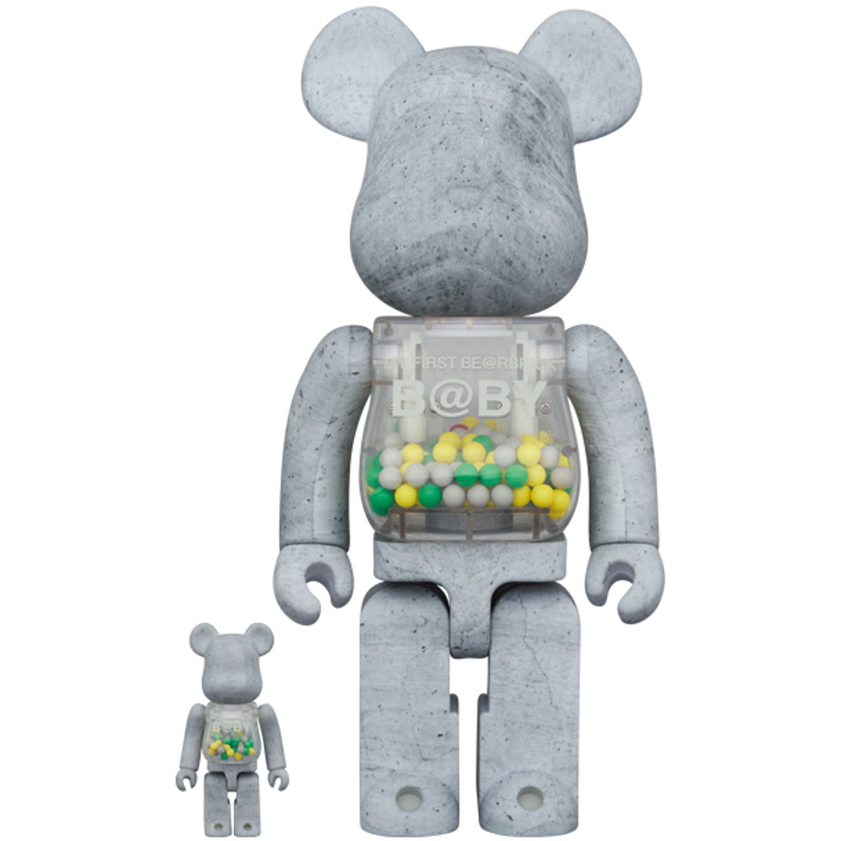 100% + 400% Concrete My First Bearbrick B@by
