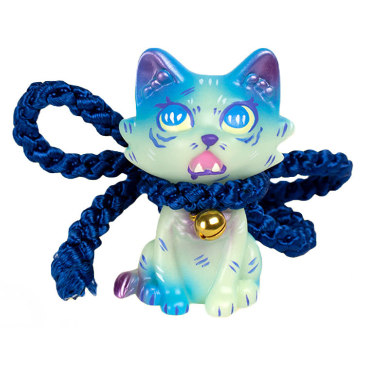 Blue Metal Glow Baby Wananeko by Stickup Monsters (Javier Jiménez)