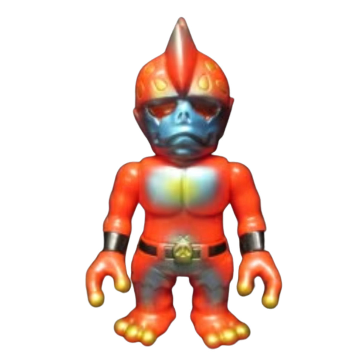 Red Metallic Blue Mutant Head