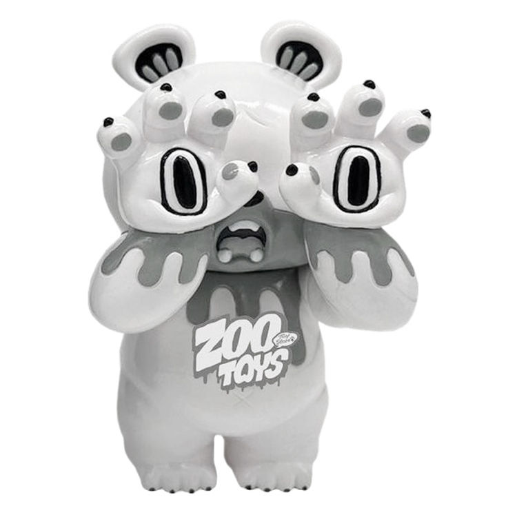 Zoo Bear White by Grape Brain