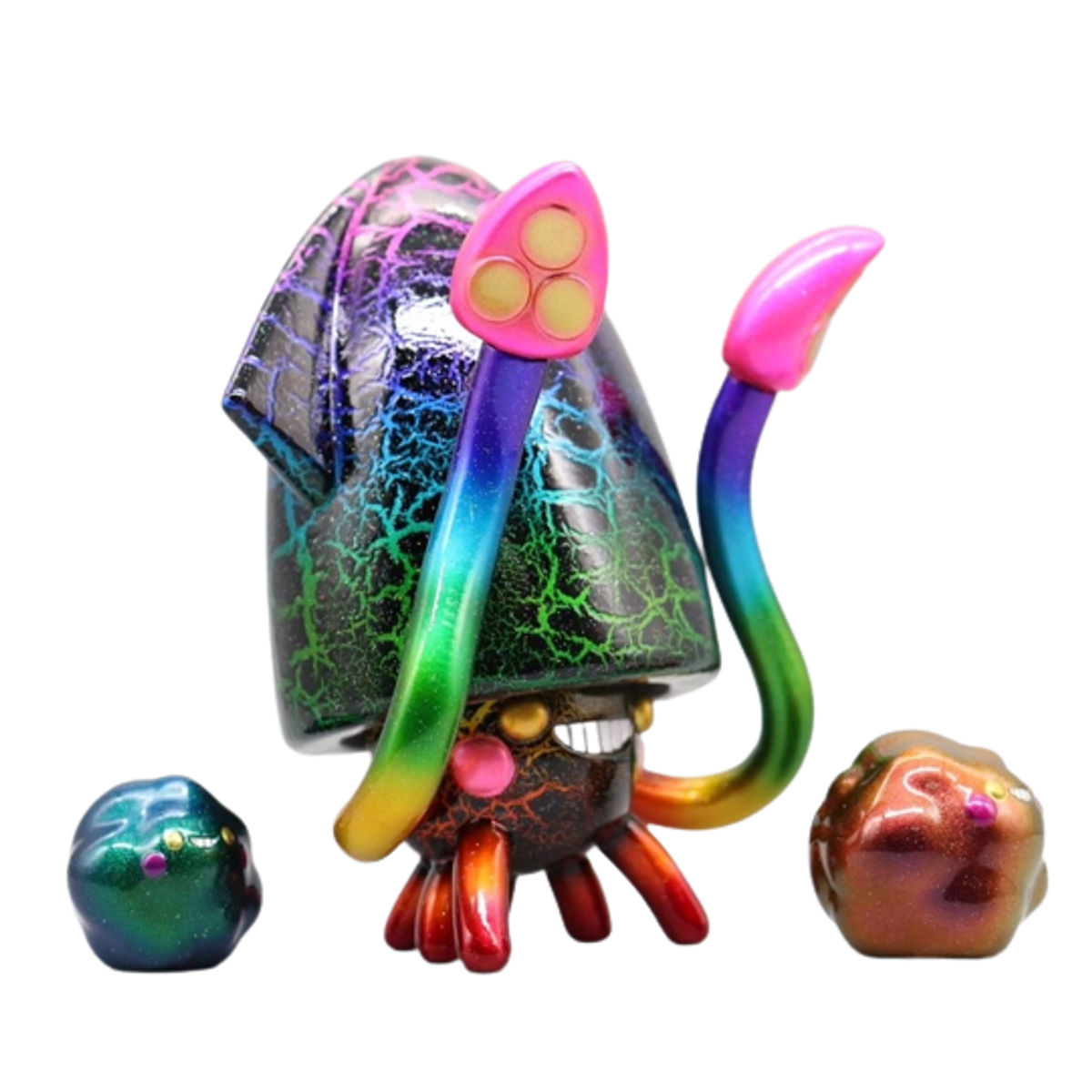 Metallic Rainbow Crack Ball Ball Squid