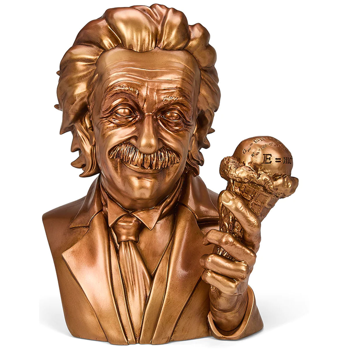Metallic Bronze Albert Einstein Bust