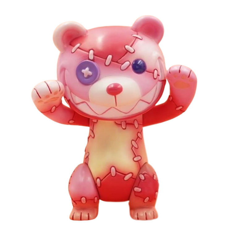 Pink Teddy Bear Smiler by Mr. F
