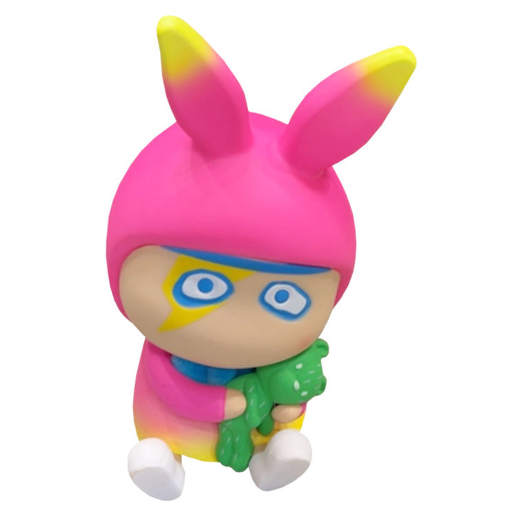 A Boy Sit Down Comedian Neon Bear with Me Pink by B.Wing