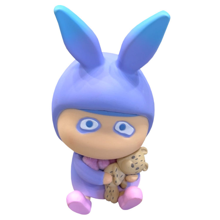 A Boy Sit Down Comedian Bear with Me Purple by B.Wing
