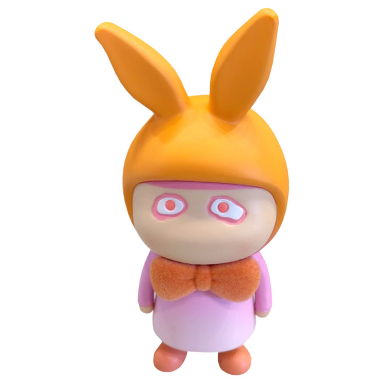 A Boy Sit Down Comedian Orange Pink by B.Wing