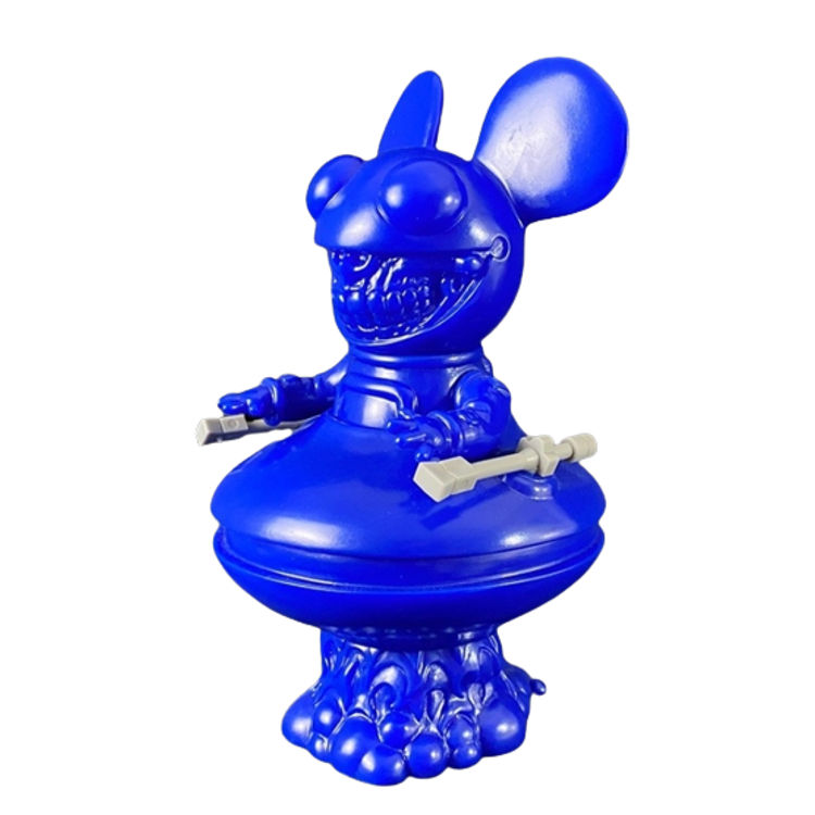 Blue Deadmau5 Grin by Ron English