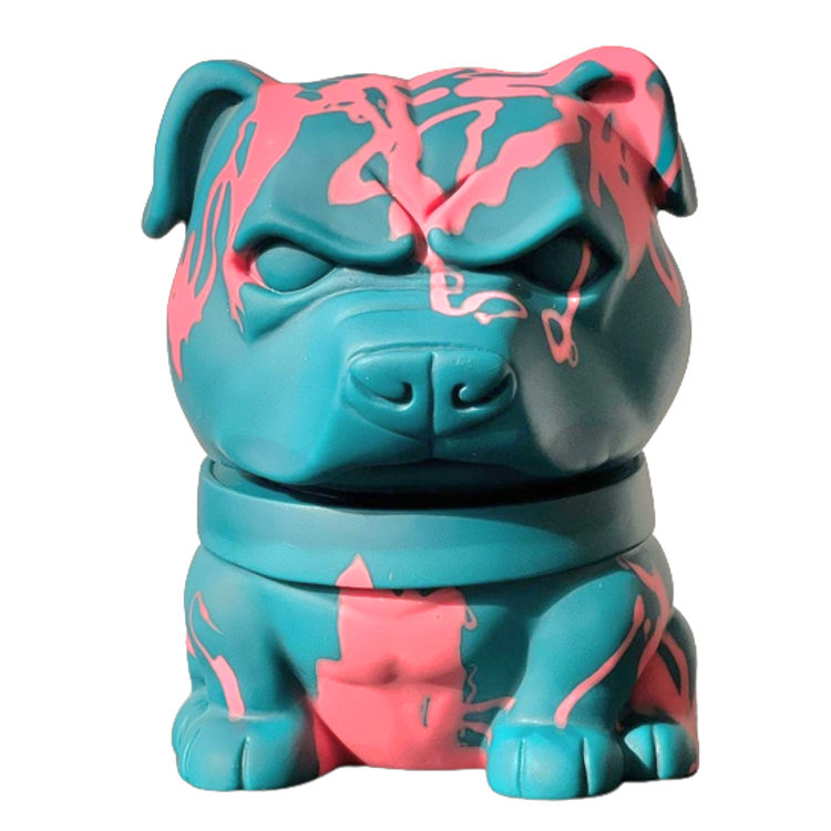 Blue Pink Marble Party Color Danger Dog by NEMO (Mike Mendez)