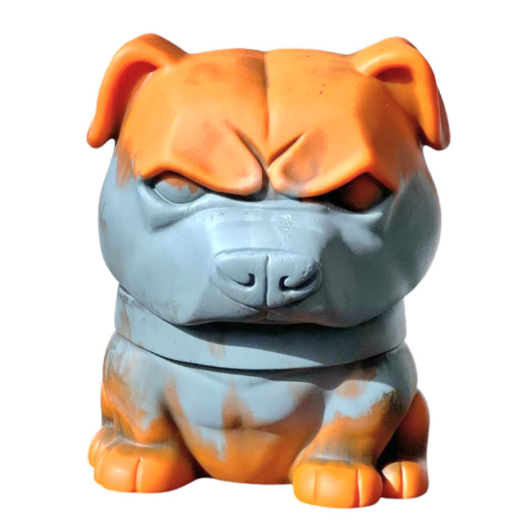 Orange Blue Marble Party Color Danger Dog by NEMO (Mike Mendez)