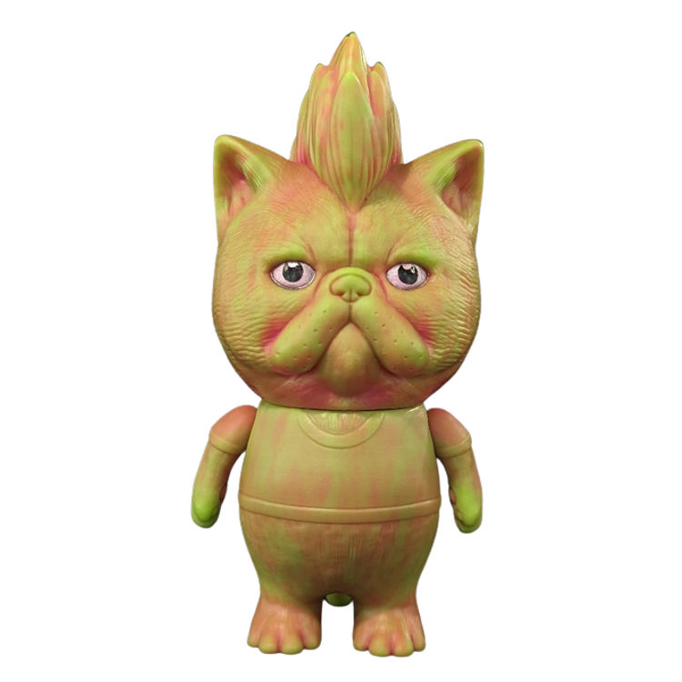 Yellow Green Marble Mohawk Cat by Bird Ark
