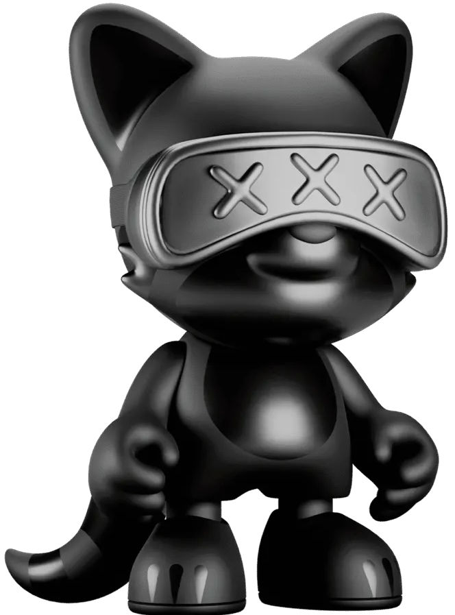 Figurine De Collection The Weeknd X SUPERPLASTIC Kiss Land - Red Panda Janky Black