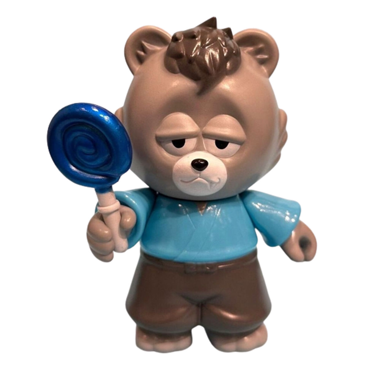 Blue Brown Lollipop Samurai Bear