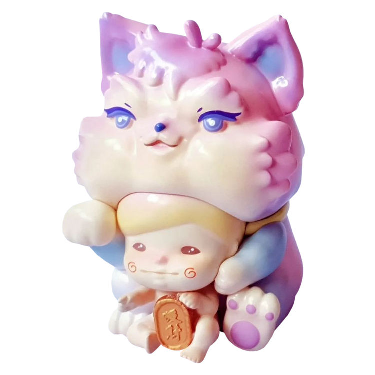 Botchan Darumi Summer Lavender Cat by Chang