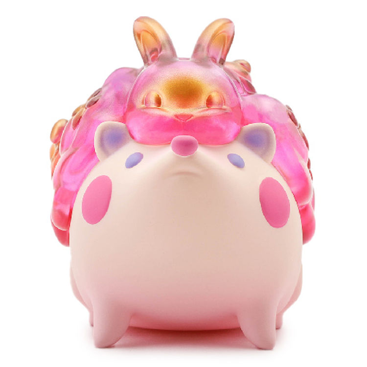 Moon Dancing Jade Rabbit Hedgehog - Purple Clouds by Luyao Designs